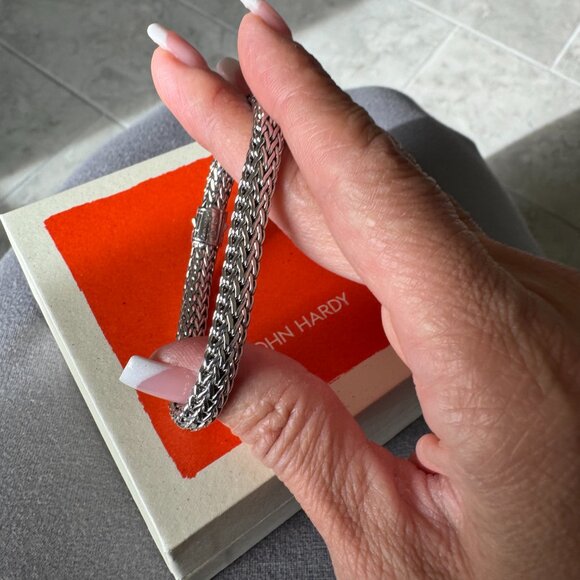 John Hardy Women's Classic Chain  6.5mm Icon Bracelet Sapphire Blue Gemstones - Picture 12 of 15